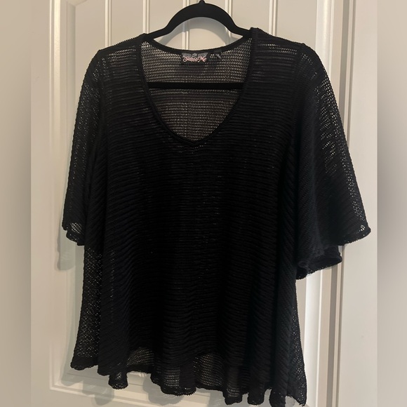 Tattoo Me Black Mesh Grunge Top Woman’s  Size 2X Made in USA - Picture 9 of 14